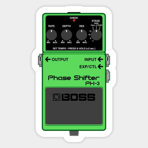 Boss PH-3 Phase Shifter Guitar Effect Pedal - Boss - Sticker | TeePublic